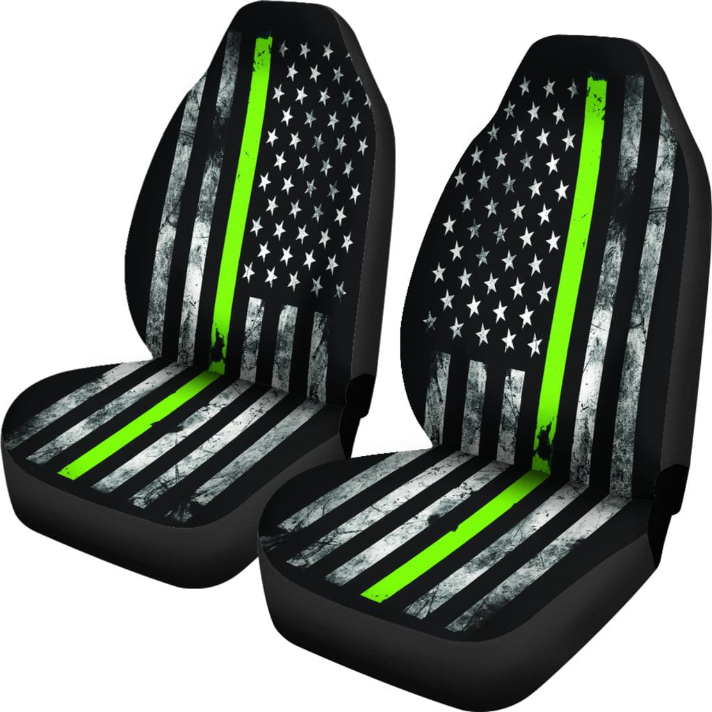 Thin Lime Green Line Seat Covers Custom