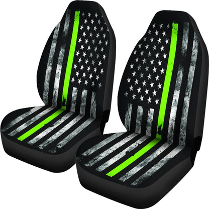Thin Lime Green Line Seat Covers Custom