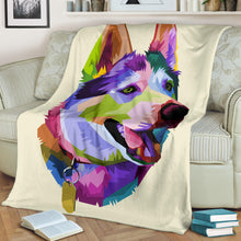 Premium Blanket cute husky dog pop art style