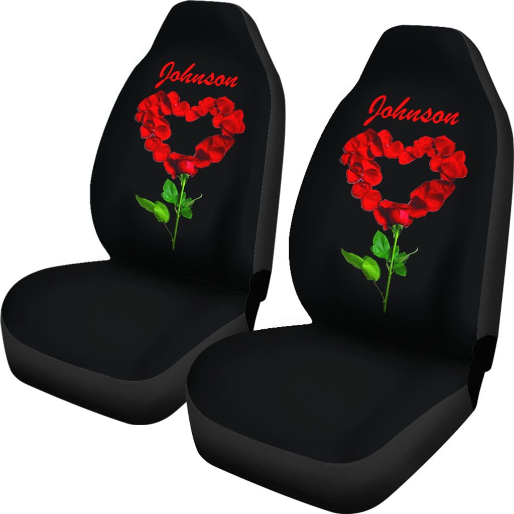 Custom Designed Rose Design Heart Seat Covers