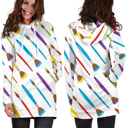 Art Brush Hoodie Dress