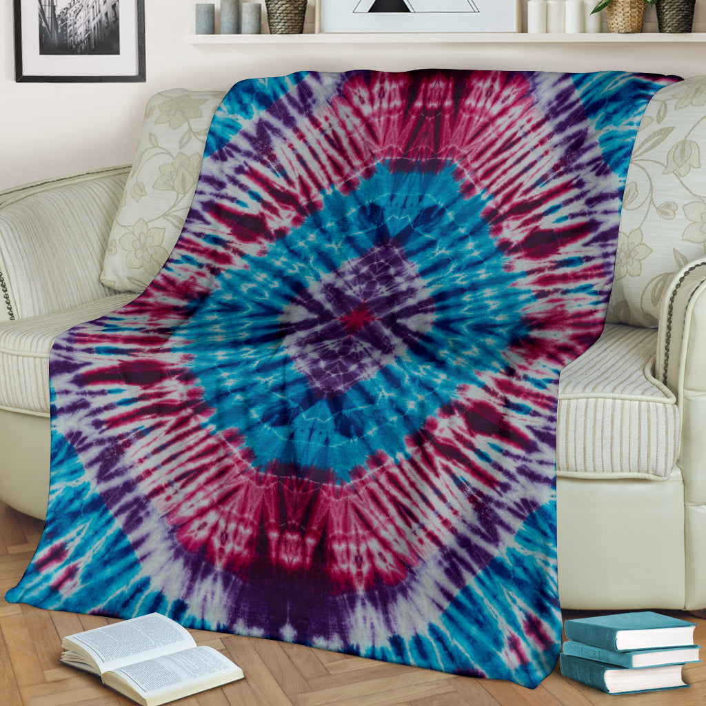 Ultra Plush Groovy Tie Dye Fleece Premium Blanket