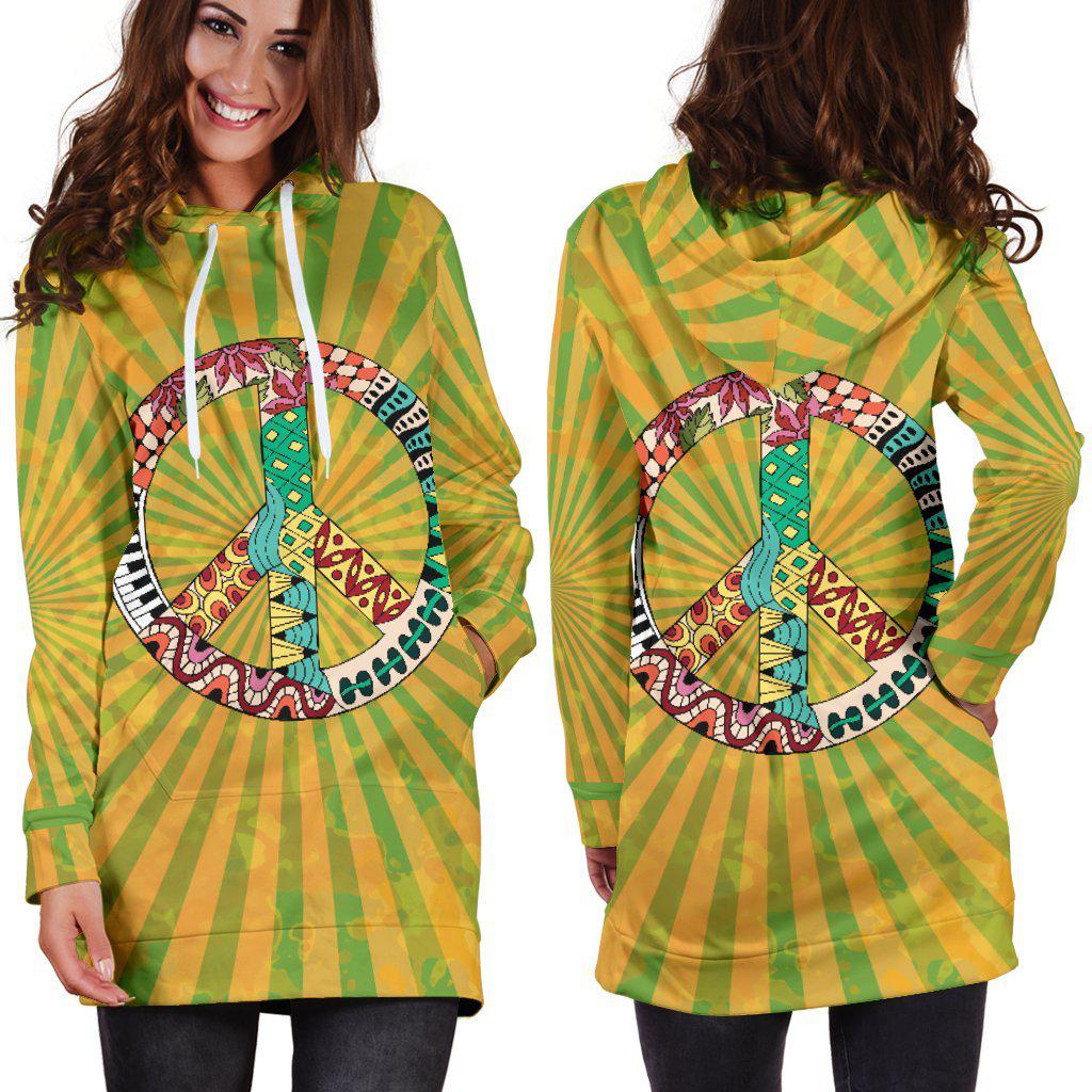 Hippie Peace Women's Hoodie Dress