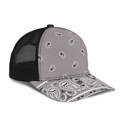 Classic Gray Bandana All Over Mesh Back Cap