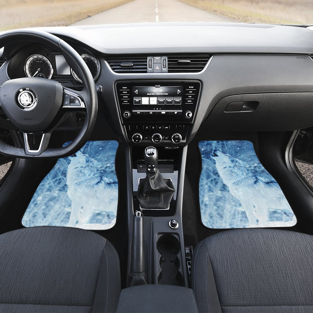 Howling Wolf Design Car Mats