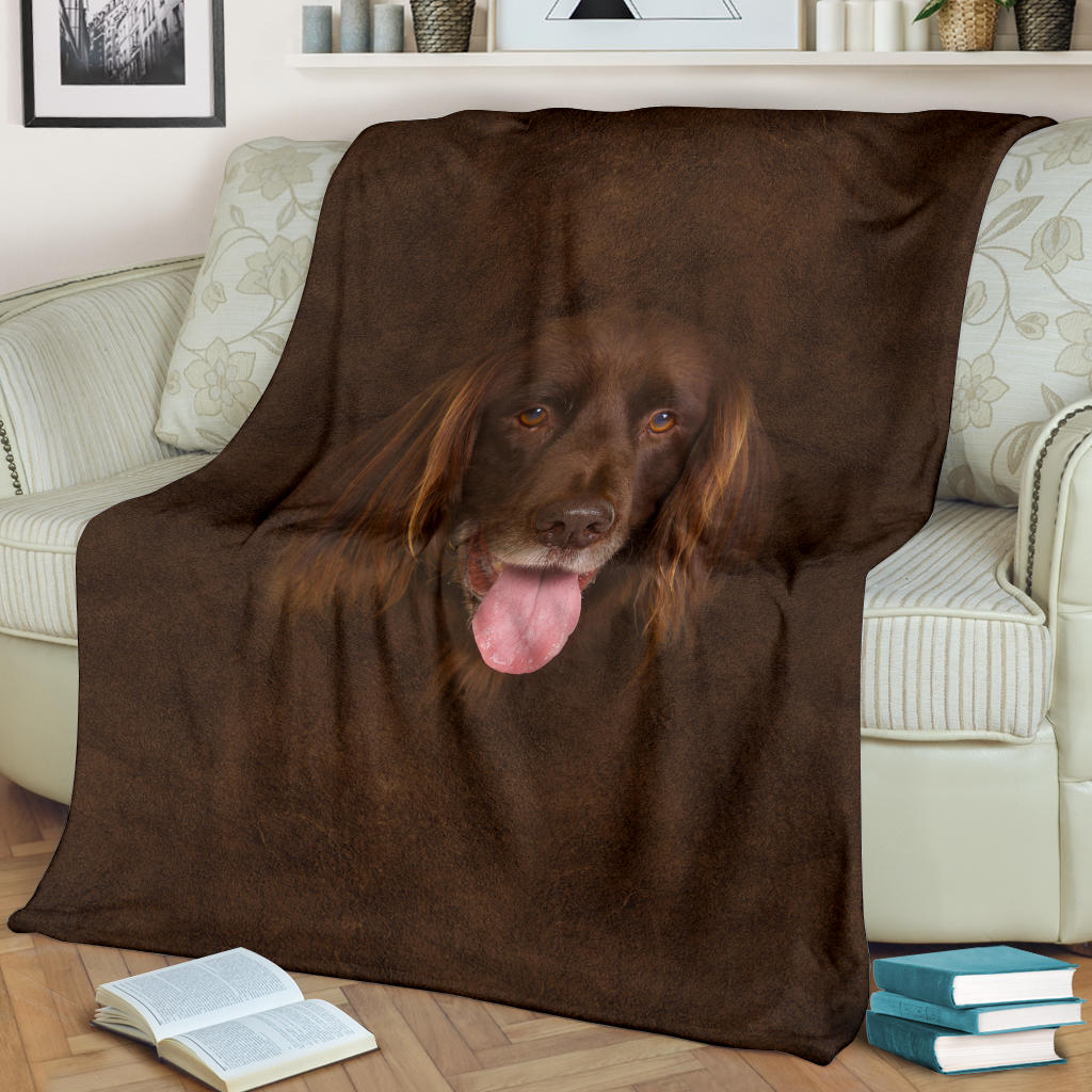 Premium Blanket German Longhaired Pointer Face Hair