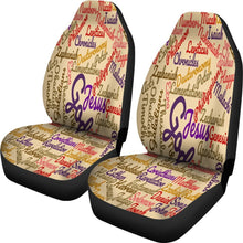 Custom-Made Holy Bible Books Light Brown Car Seat Covers