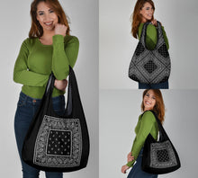 Black Bandana Reusable Grocery Bag 3-Pack