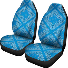 Sky Blue Bandana Car Seat Covers Diamond