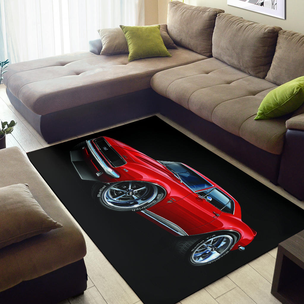 1967 SS Car Art Camaro Area Rug