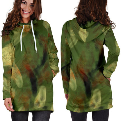 Abstract Camo Hidden Skulls Hoodie Dress