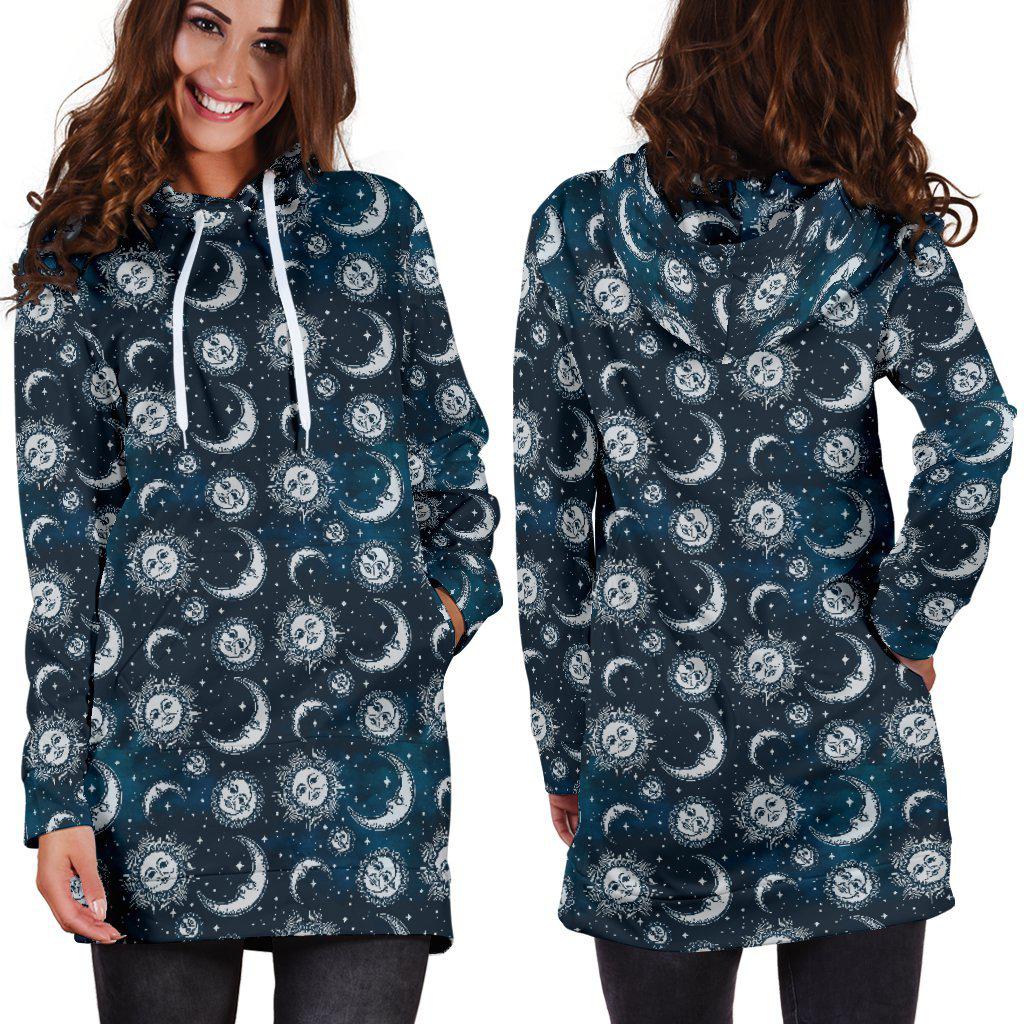 Sun and Moon Women's Hoodie Dress