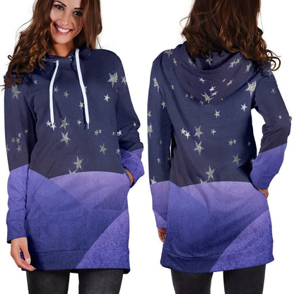 Fantasy Night Sky Hoodie Dress