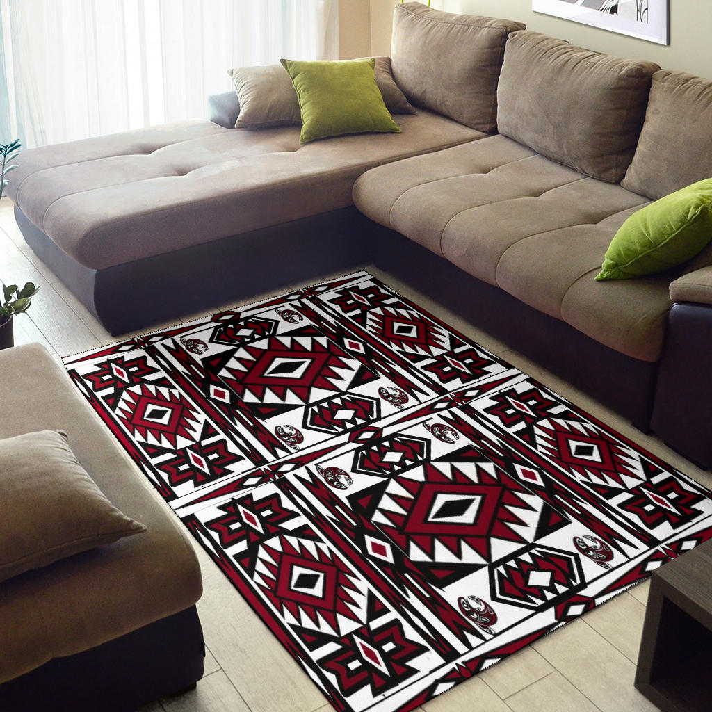 Native Stylish Area Rug Great for any Room Black (red)