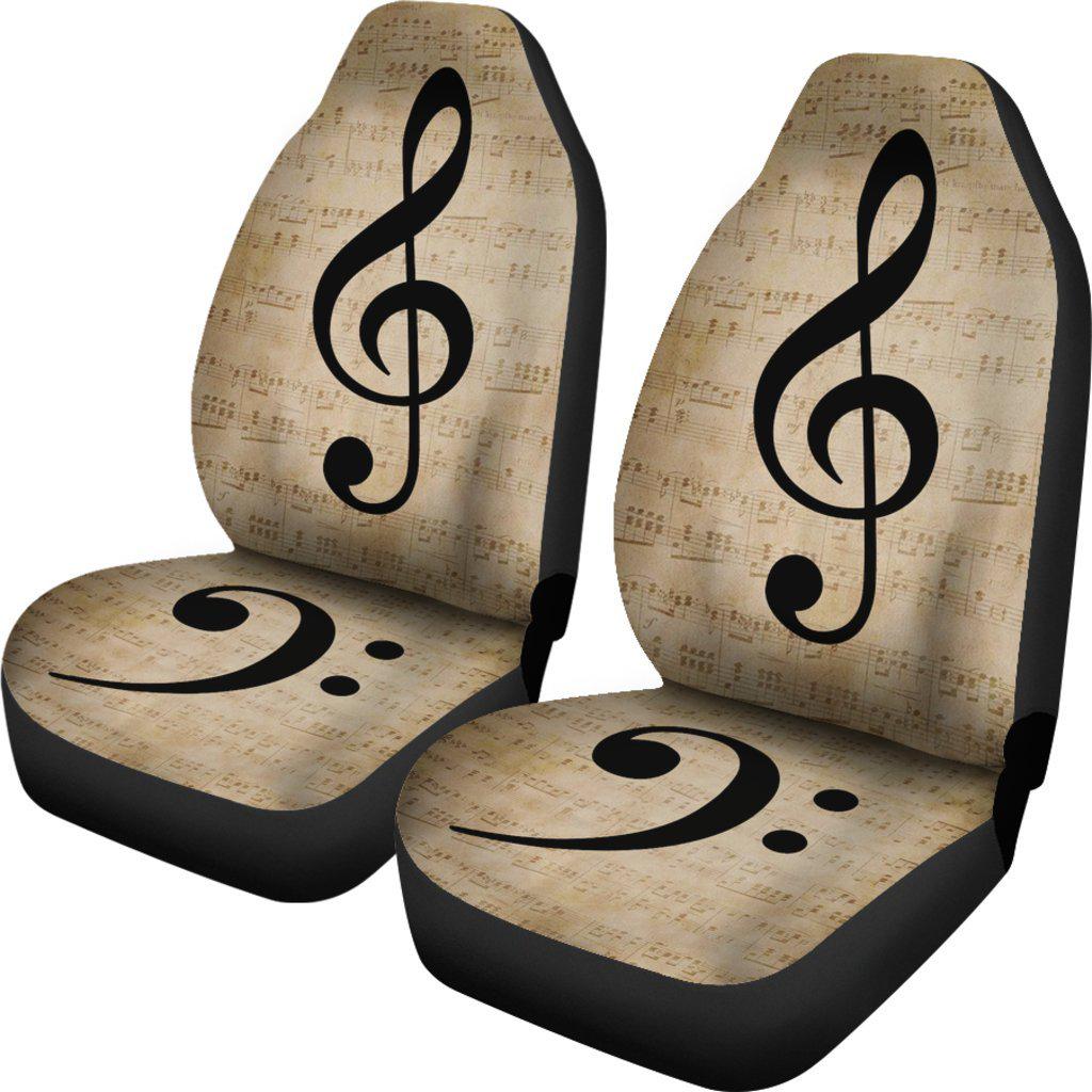 Treble Base Clef Music Seat Covers