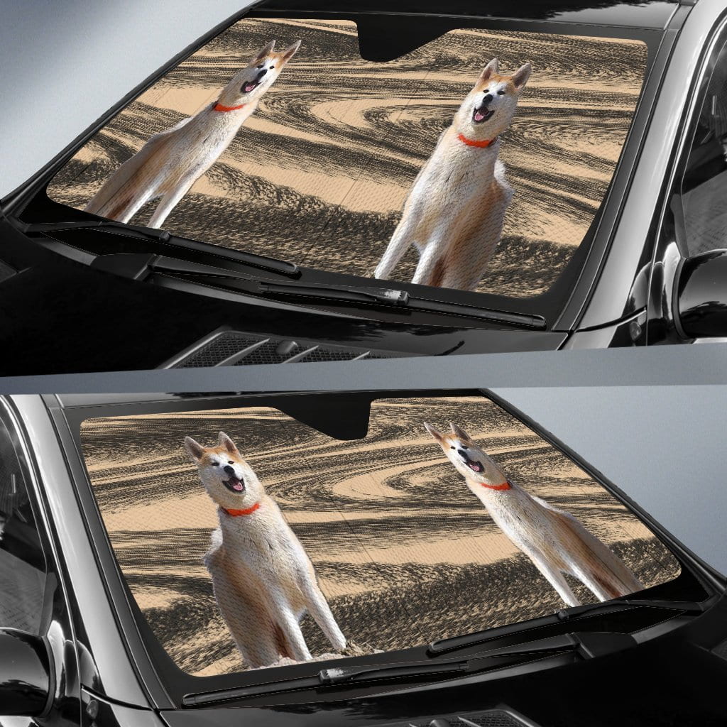 korean jindo dog Auto Sun Shade