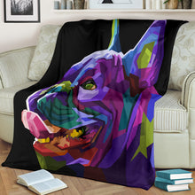 Premium Blanket colorful french bulldog geometric pop art