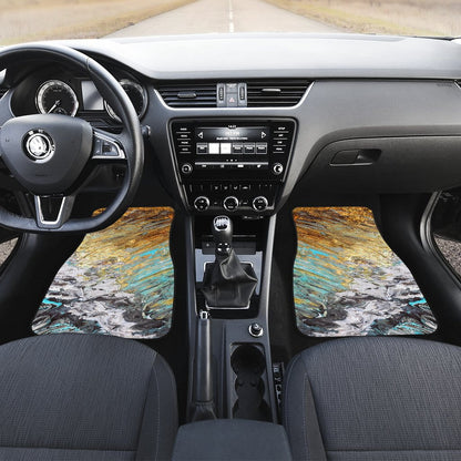 Front and Back Car Mats - Abstract Sand and Surf Design
