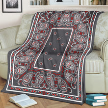 Ultra Plush Wicked Gray Bandana Throw Premium Blanket