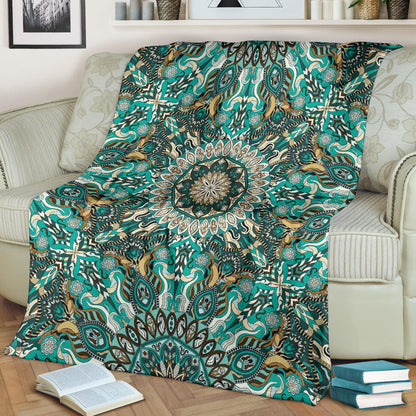 Ornamental Magical Green Dream Premium Blanket