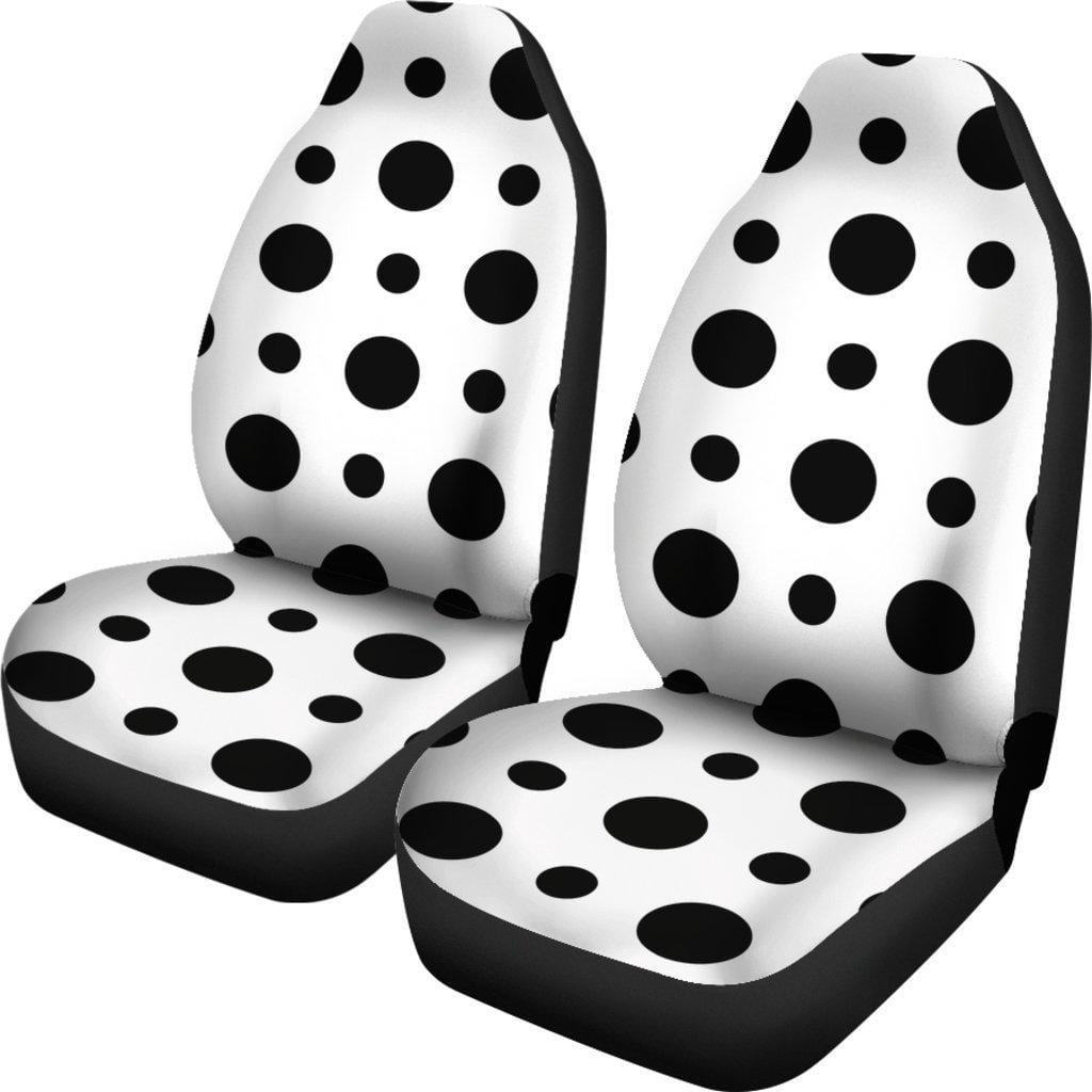 Polka Dots Black Print Seat Covers
