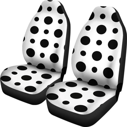 Polka Dots Black Print Seat Covers