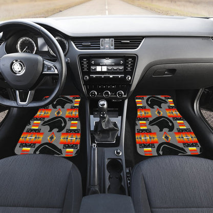 Thunderbear Gray Front And Back Car Mats (Set Of 4)