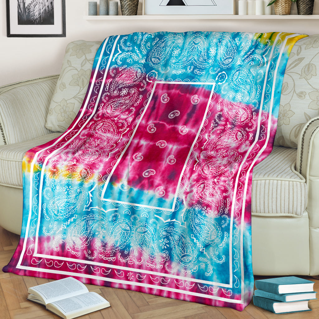 Ultra Plush Striped Hippie Bandana Fleece Premium Blanket