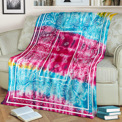 Ultra Plush Striped Hippie Bandana Fleece Premium Blanket