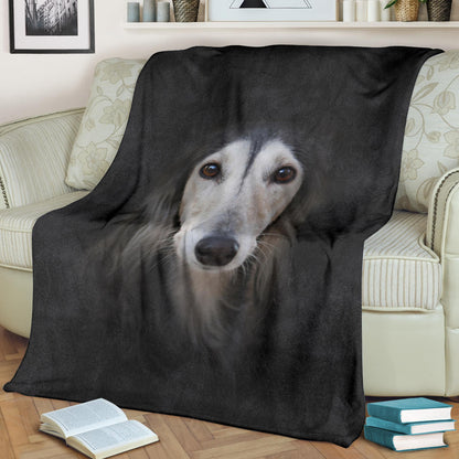Premium Blanket Saluki Face Hair Blanket