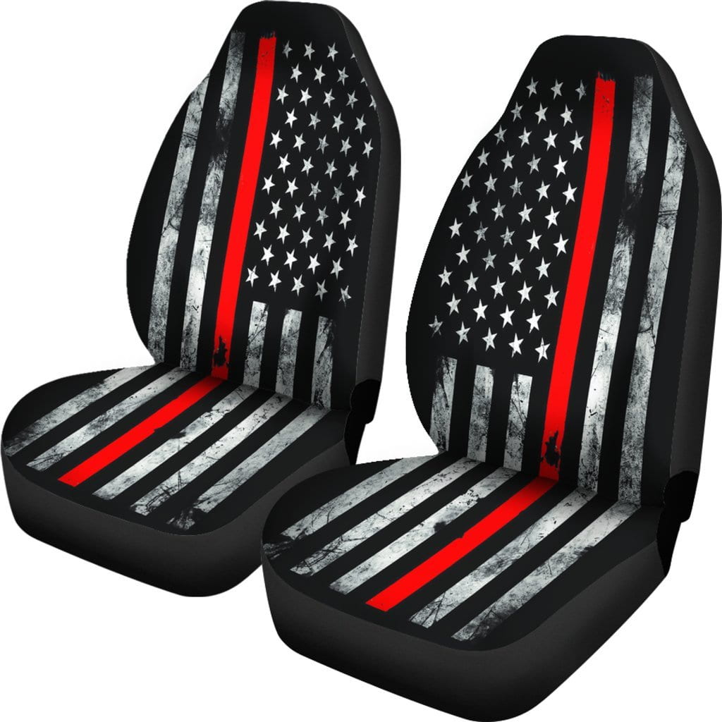 American Flag Thin Red Line Car Seat Covers
