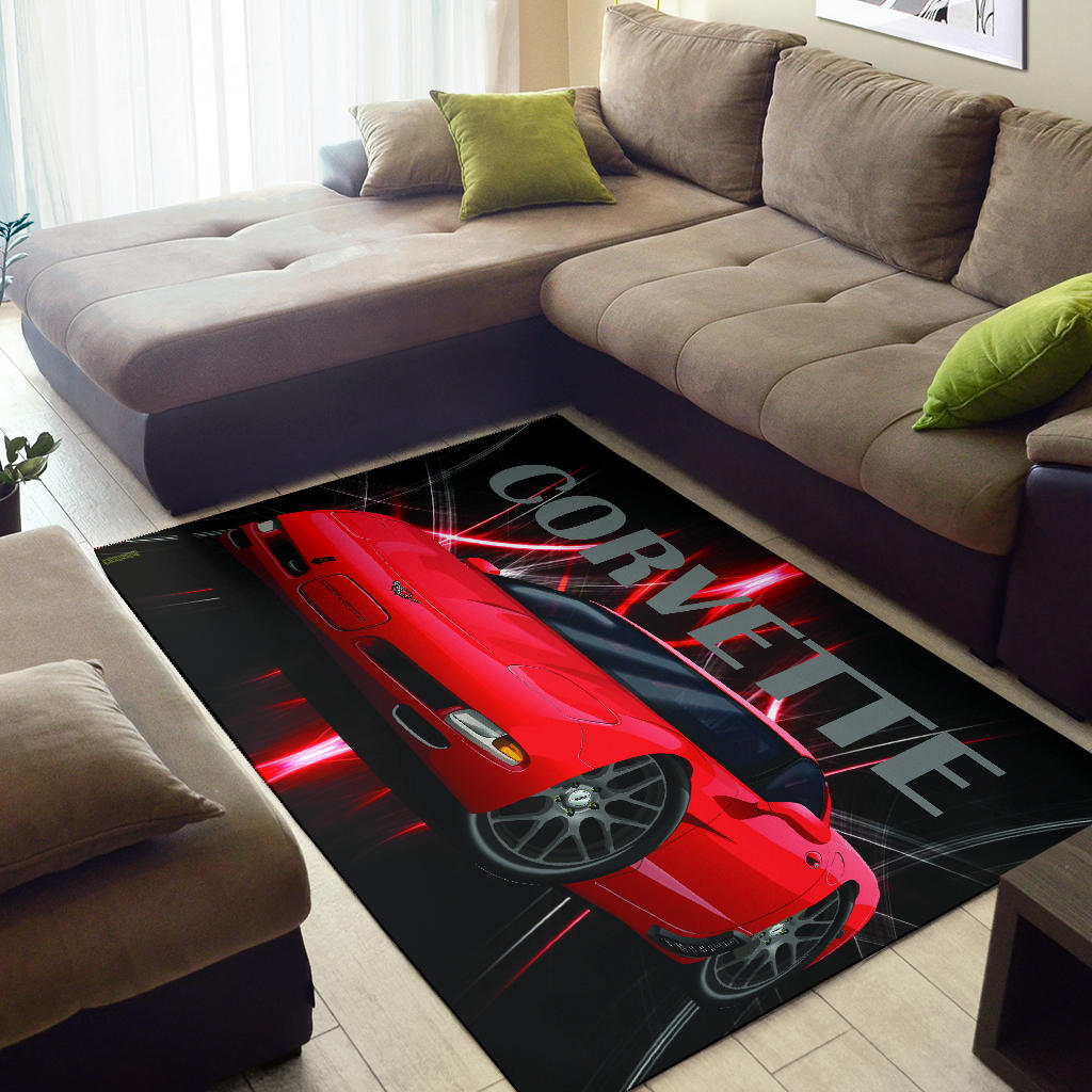 1997 Corvette Wall Art Area Rug