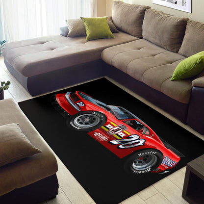 Mustang Race Car Muscle Car Art Area Rug