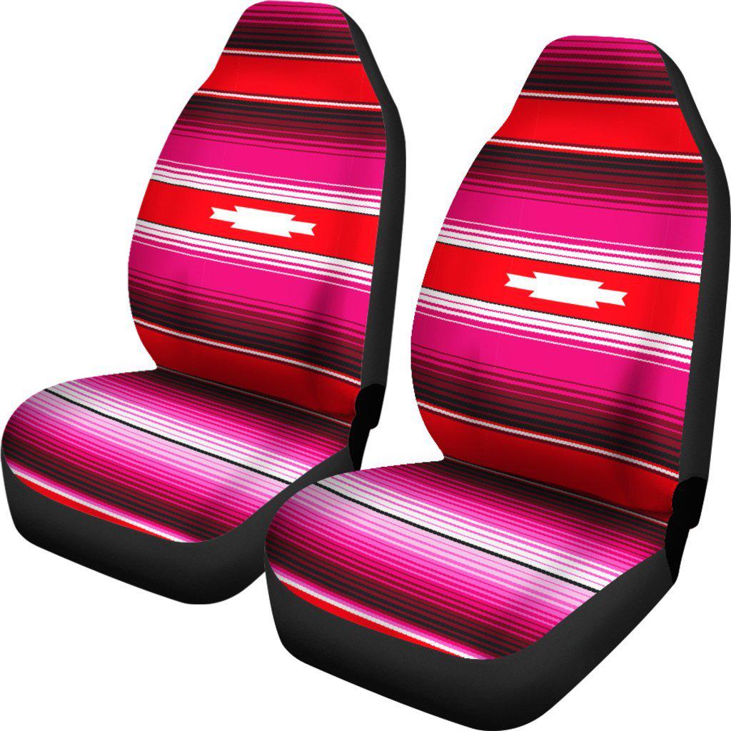 Burgundy Aztec Design Seat Covers
