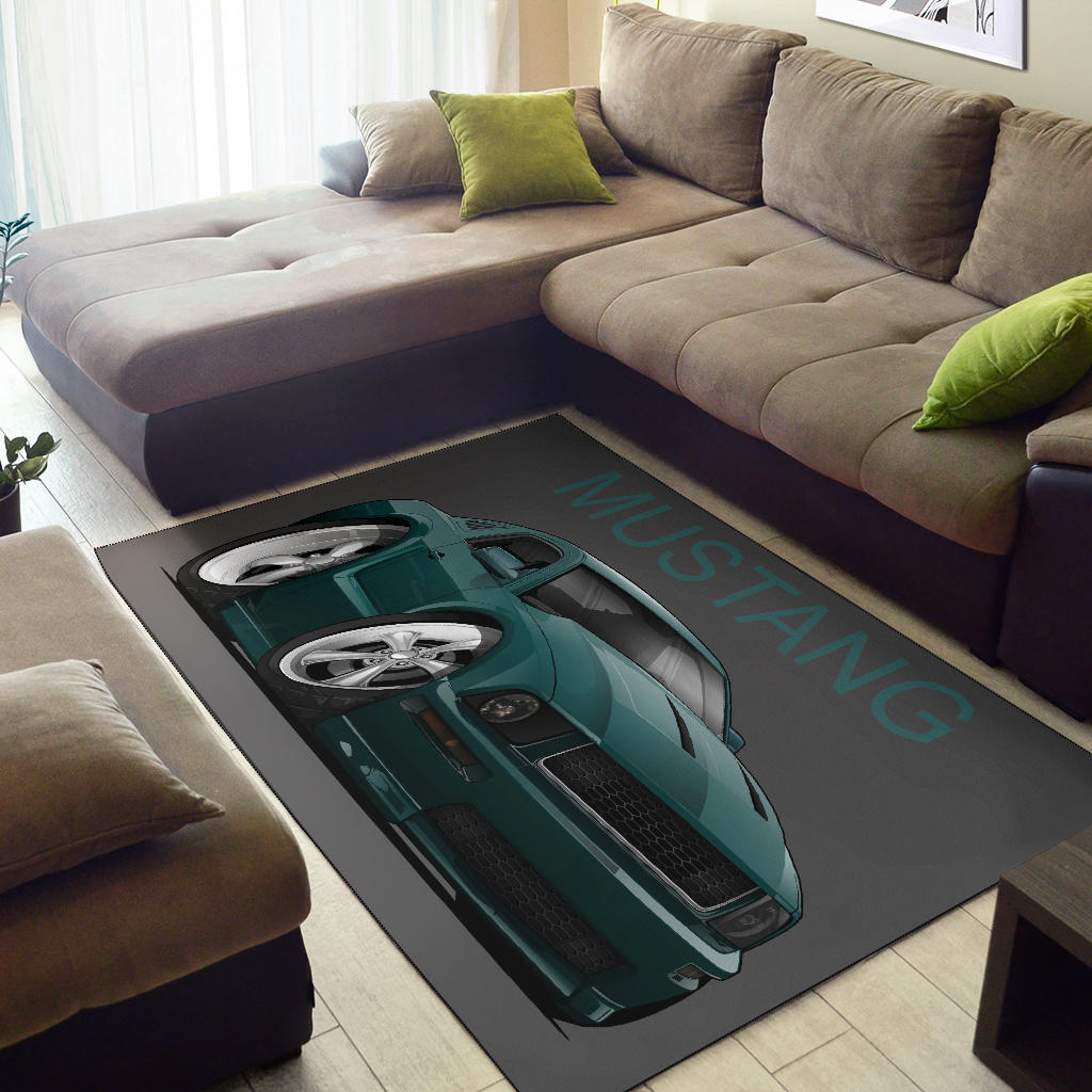 2008 Mustang Car Art Area Rug