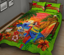 Margaritaville Parrot Lime Green Quilt Set