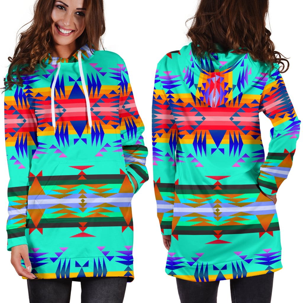 Between the Mountains Spring Hoodie Dress