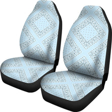 Light Blue Bandana Car Seat Covers Diamond