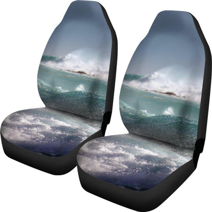 Ocean Waves Water Design Seat Covers