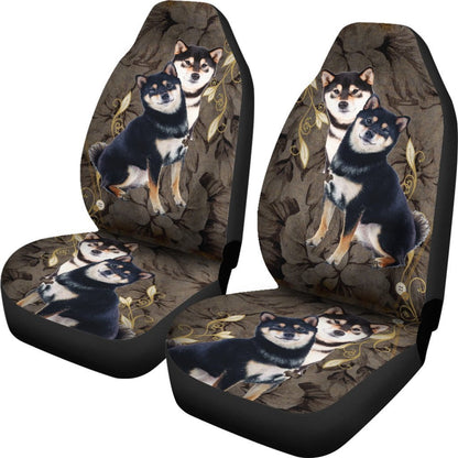 Black Shiba Inu Seat Covers (Set of 2)