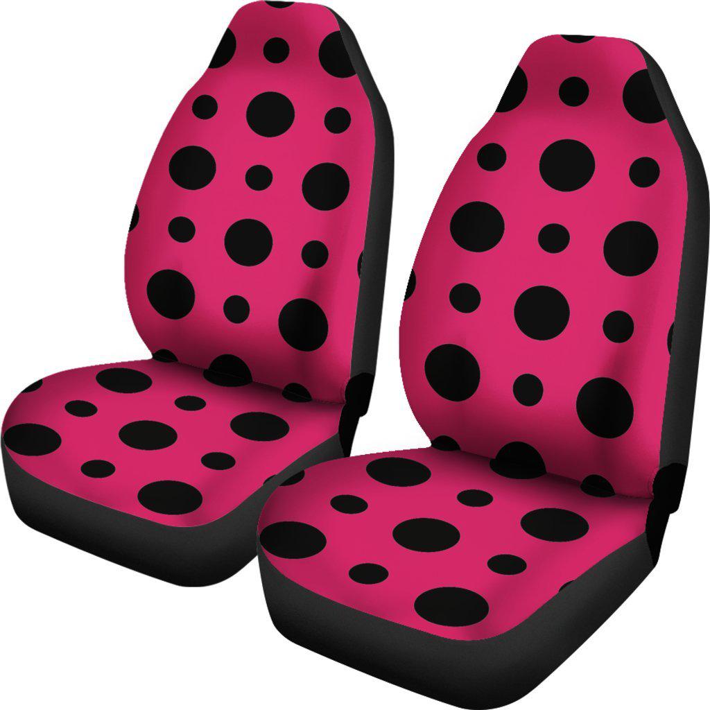 Pink Polka Dots Design Seat Covers