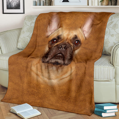 Premium Blanket French Bulldog Face Hair