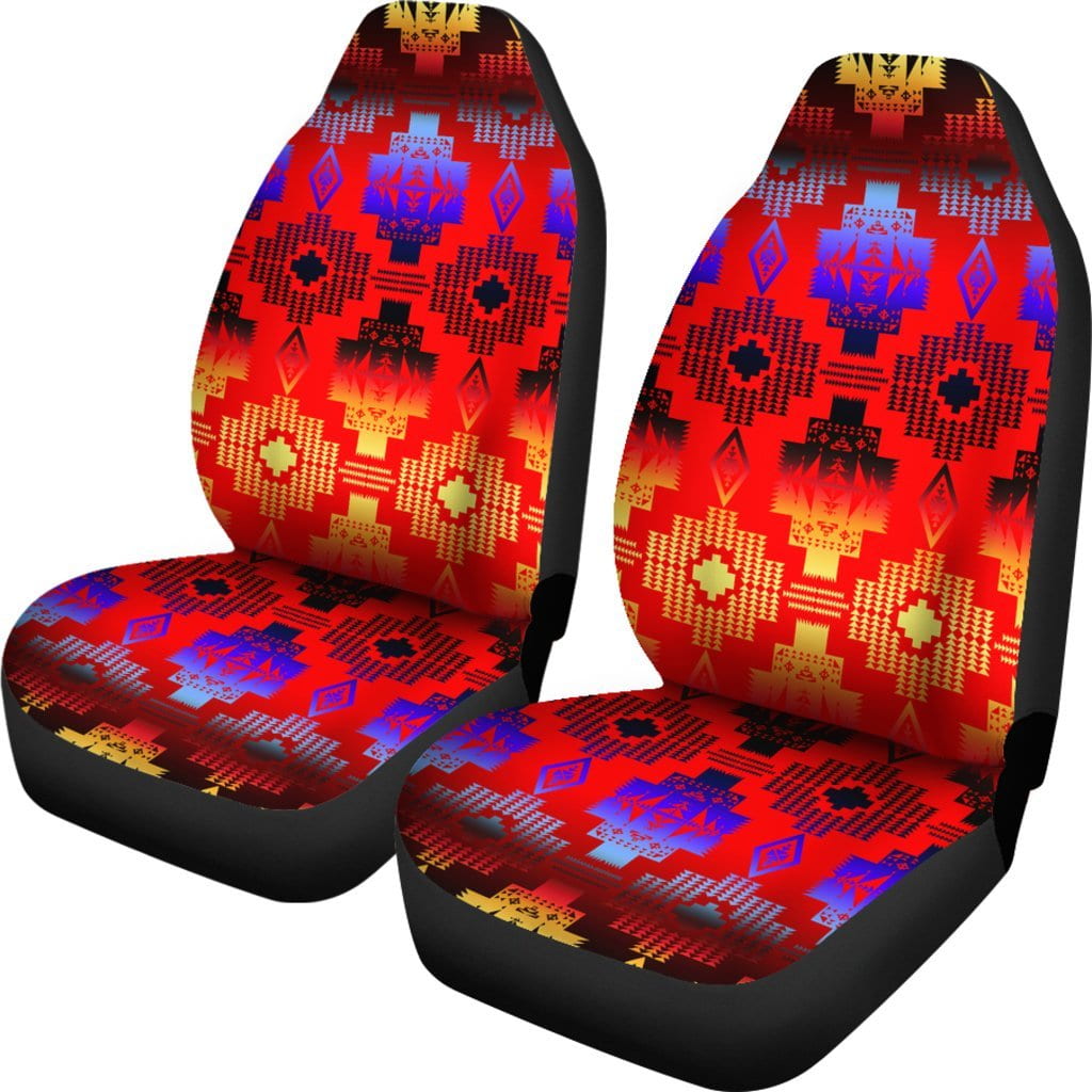 Seven Tribes Horizon Red Car Seat Covers