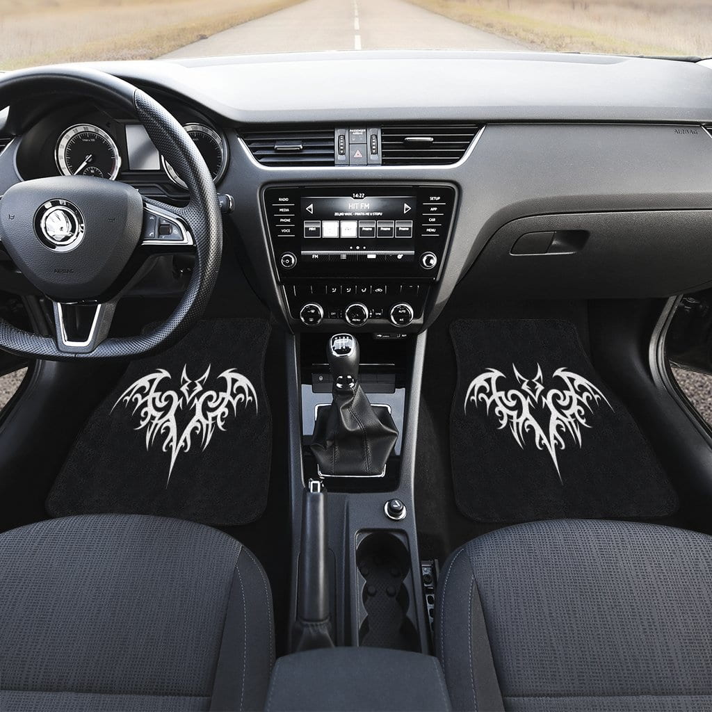 Tribal Bat Car Floor Mats front set of 2