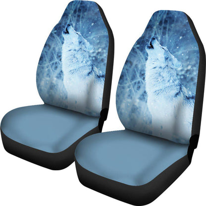 Howling Wolf Design Seat Covers