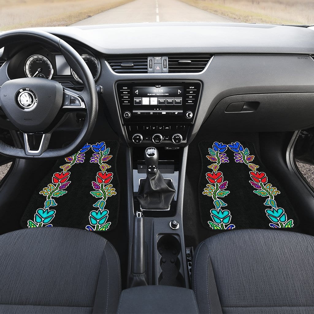 Four Directions Floral Front And Back Car Mats (Set Of 4)