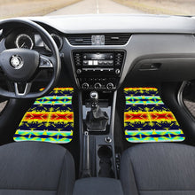 Between the Mountains Navy Yellow Set of 4 Car Floor Mats