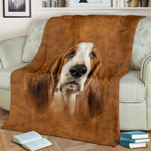 Premium Blanket Basset Hound Face Hair