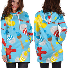 Artsy Blue Hoodie Dress