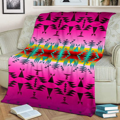 Between the Cascade Mountains Ultra-Soft Micro Fleece Premium Blanket
